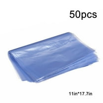 Vacemry Under $5 Large Heat Shrink Wrap Bags, 50pc Transparent POF Packaging for Items Protection Storage Retail Products Sealing Preservation Security