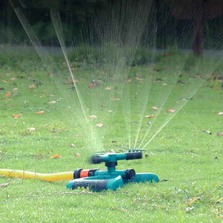 Vacemry Under $5 Lawn Sprinkler Irrigation, Automatic Oscillating Garden Waterer, Wide Coverage Yard Spray System, Durable Plastic Sprinkler for Green Grass Maintenance