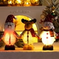 thumbnail image 1 of Vacemry Under $5 Light Up Christmas Doll Figures, Santa Claus Snowman Ornaments Set, LED Standing Figurines Decor Collection, Holiday Xmas Decoration for Table, 1 of 9