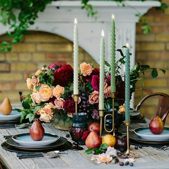 Vacemry Under $5 Long Tapered Candles, Mixed Wax Decorative Candle Set, Elegant Dinner Table Candle, Event Decoration Candle Stick, Home Lighting Candle Collection for Special Occasions