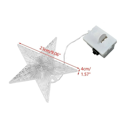 Vacemry Under $5 Luminous Christmas Tree Topper, Star Tree Decoration with LED Lights, Glowing Star Tree Top for Christmas Tree, Battery Operated Star Ornament for Xmas Decor