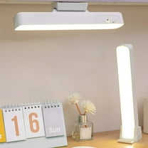 Vacemry Under $5 Magnetic LED Desk Light, Touch Control Study Lamp with 3 Brightness, USB Recharging Office Reading Lamp, 6000K 20W Adjustable Desk Lamps for Home Dorm Room