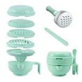 thumbnail image 1 of Vacemry Under $5 Manual Food Processor, 9-Piece Grinding Bowl and Puree Stick Set, Baby Food Maker with Multiple Attachments, Hand-Powered Blender for Vegetables and Fruits, Dishwasher Safe, 1 of 1
