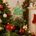 thumbnail image 1 of Vacemry Under $5 Mini Tree Topper Star, Small LED Light Up Christmas Tree Top, Iron Decorative Star Ornament, Festive Tree Crown Decor, Lighted Xmas Tree Topper Star, 1 of 6
