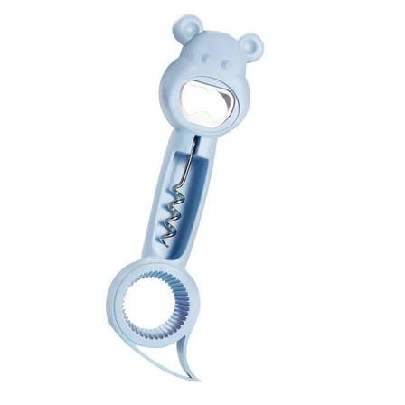 Vacemry Under $5 Multi-Function Can Opener, 4-in-1 Kitchen Tool with Bottle Opener Jar Opener, Bear Design Easy Grip Hand Tool, Practical Gadget for Home Kitchen Use