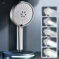 thumbnail image 1 of Vacemry Under $5 Multi-Spray Showerhead, High-Pressure 5 Mode Handheld Shower, Hard Water Pressure Enhancing Head, Bathroom Shower Replacement Fixture, 1 of 9