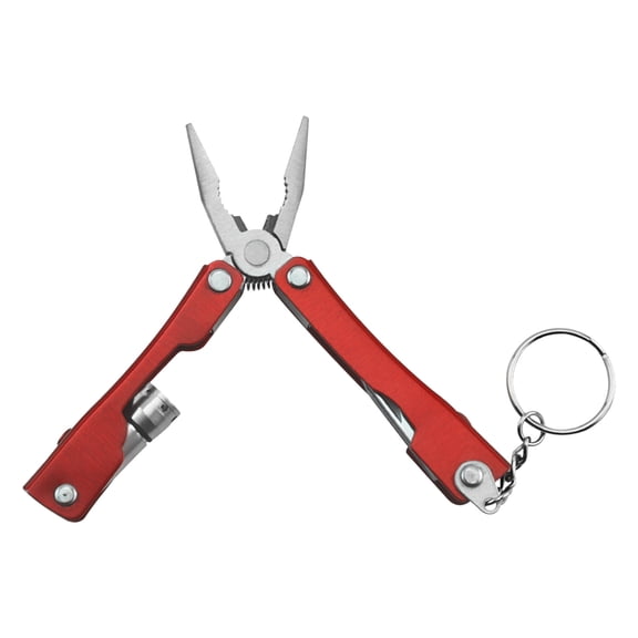 Vacemry Under $5 Multifunctional Pliers Tool, 9-in-1 LED Flashlight Pliers with Screwdrivers, Portable Mini Tool for Outdoor Camping Emergency, Stainless Steel Multi-Tool with Storage Bag