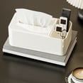 thumbnail image 1 of Vacemry Under $5 Multifunctional Tissue Box, Living Room Storage Container with Remote Control Holder, Plastic Paper Towel Dispenser, Home Organization Box for Coffee Table, 1 of 7
