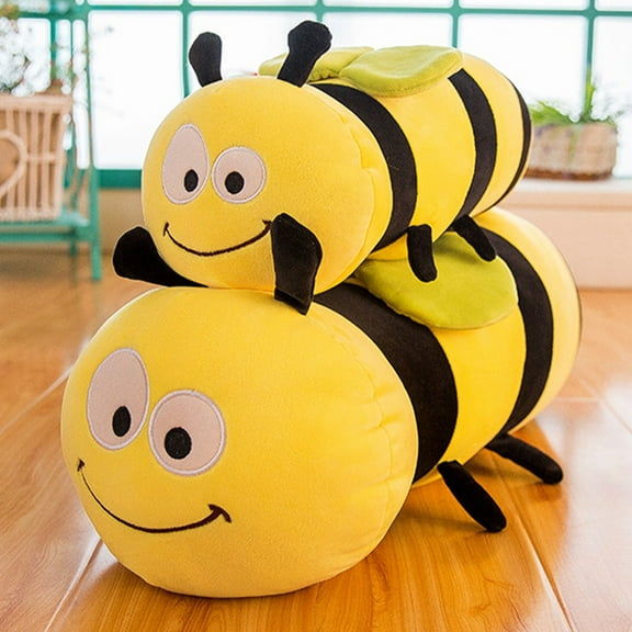 Vacemry Under $5 Plush Bee Stuffed Animal Toy, Soft Bumble Bee Pillow for Kids, Cute Fluffy Bee Doll for Room Decor, Kawaii Animal Plushie for Gifts and Snuggling