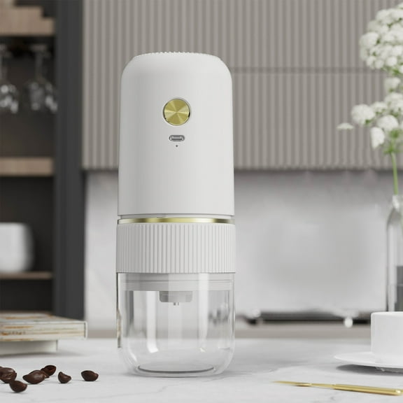 Vacemry Under $5 Portable Coffee Grinder, Wireless Rechargeable Electric Burr Grinder, Adjustable Coarseness Settings with Ceramic Blades, Compact Bean Grinder for Home Kitchen Use and Travel