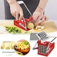 thumbnail image 1 of Vacemry Under $5 Potato Chipper, 3-in-1 Vegetable Cutter and Fruit Peeler, Manual Food Chopper for French Fries, Kitchen Tool for Slicing Dicing Vegetables, 1 of 8