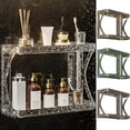thumbnail image 1 of Vacemry Under $5 Punch Free Wall Mounted Rack, Bathroom Desktop Wash Basin Organizer, Acrylic Storage Shelf for Countertop, Adhesive Vanity Cosmetic Toothbrush Holder, 1 of 9