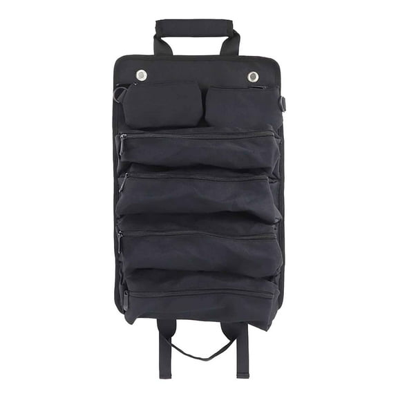 Vacemry Under $5 Roll Up Tool Bag, Multi Pocket Hardware Organizer for Storage, Wax Canvas Utility Pouch for Mechanics, Portable Gardening Electrical Tool Carrier