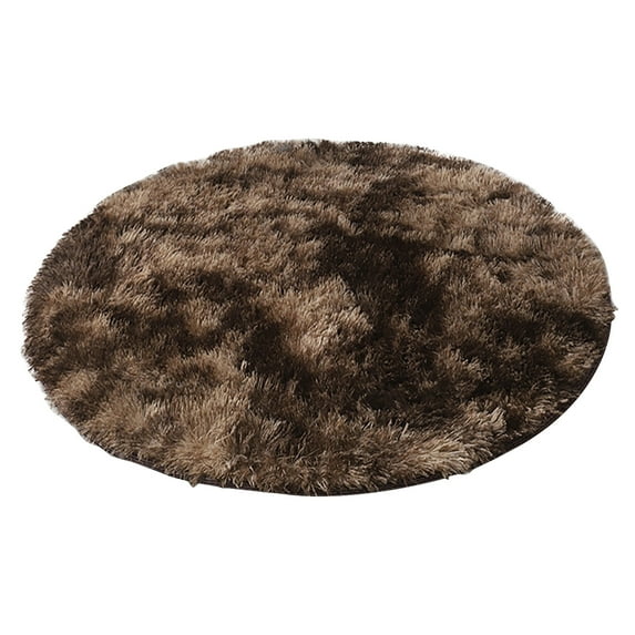Vacemry Under $5 Round Shaggy Area Rug, Soft Fuzzy Carpet for Bedroom Nursery, Non Slip Circle Rug for Floor, Kids Room Decor with Rubber Backing, Plush Dorm Room Carpet Mat