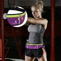 Vacemry Under $5 Running Waist Pack with Water Bottle, Sports Belt Bag for Men Women, Adjustable Hydration Belt for Hiking, Reflective Fitness Belt for Phone Keys Storage