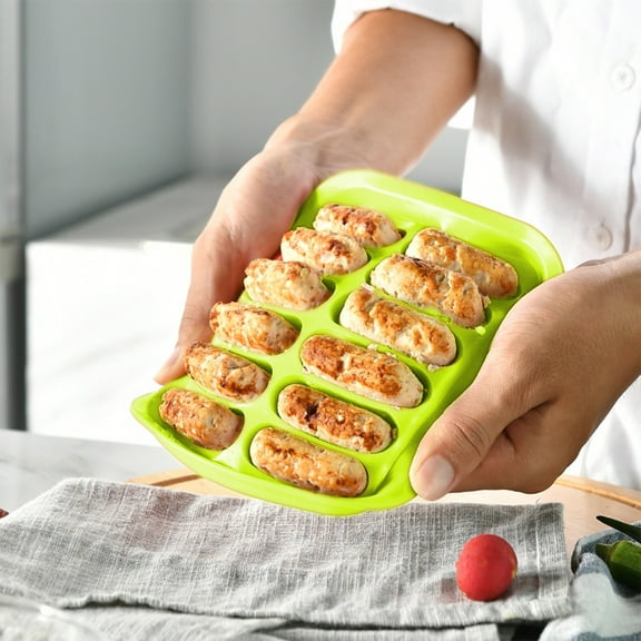 Vacemry Under $5 Silicone Sausage Mold, Kitchen Food Shaping Container, Steam Bake Sausage Maker for Homemade Recipes, Non-Stick Hot Dog Shaper for Children's Meals