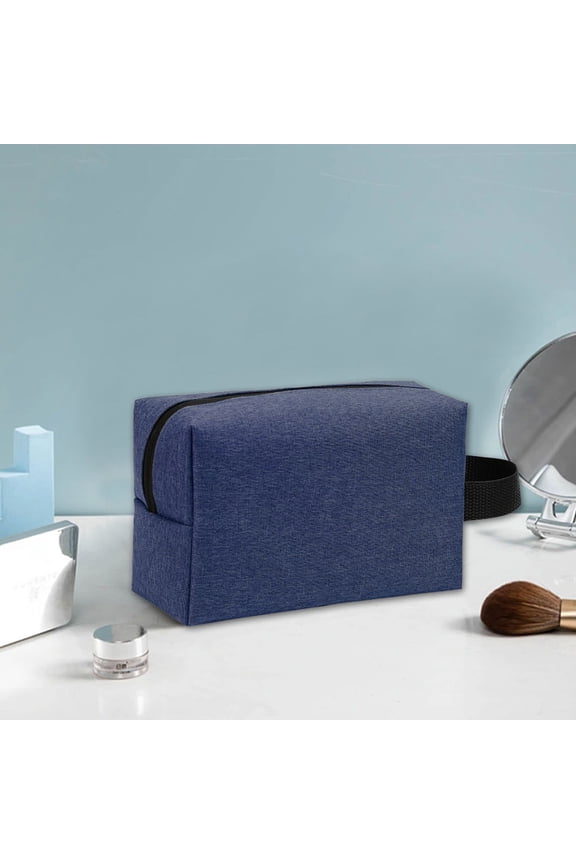 Under $5 Small Toiletry Bag, Waterproof Travel Case with Handle, Compact Cosmetic Organizer for Men Women, Portable Shaving Kit for Short Trips