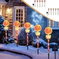 thumbnail image 1 of Vacemry Under $5 Solar Christmas Lights, 5-Pack Candy Cane Shape Outdoor Garden Stakes, Auto On/Off Warm White LED Lawn Decor for Yard, Pathway, Patio, Seasonal Display, 1 of 9