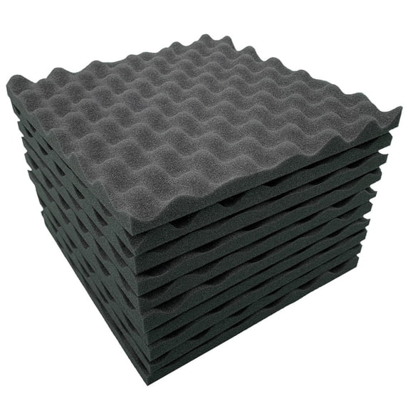 Vacemry Under $5 Sound Absorption Foam Squares, Egg Crate Pattern Acoustic Panels for Walls, Studio Soundproofing Sponge Tiles, Noise Reduction Wall Coverings