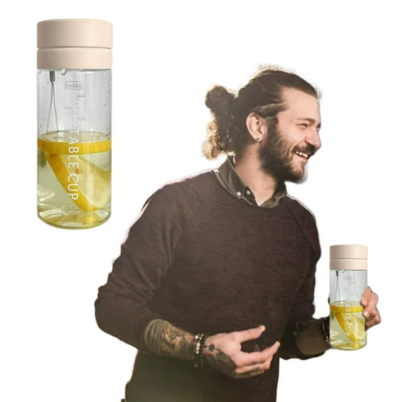 Vacemry Under $5 Sports Water Bottle, Leak-Proof Portable Drink Container, BPA-Free Plastic Bottle with Filter, Reusable Bottle for Gym Outdoor, Hydration Essential for Active Lifestyle