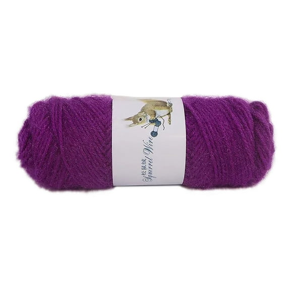 Vacemry Under $5 Squirrel Hair Yarn, Fluffy Knitting Wool for DIY, Soft Crochet Thread for Blanket, Luxury Craft Yarn for Winter Projects, Chunky Knitting Material
