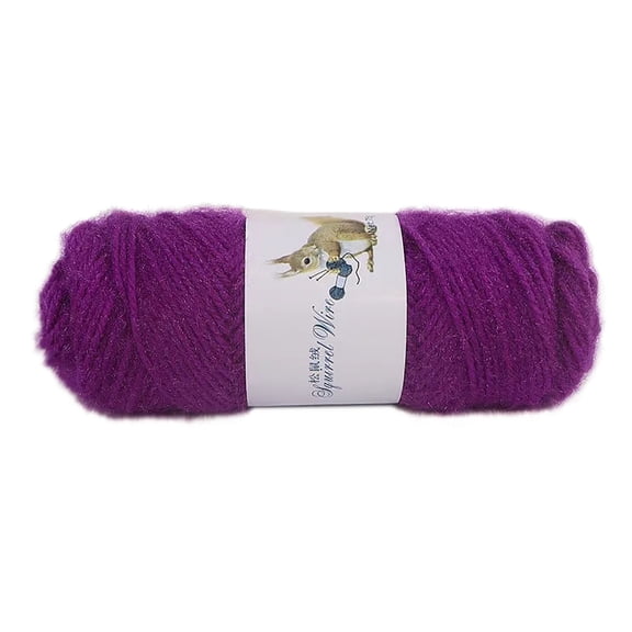 Vacemry Under $5 Squirrel Hair Yarn, Fluffy Knitting Wool for DIY, Soft Crochet Thread for Blanket, Luxury Craft Yarn for Winter Projects, Chunky Knitting Material