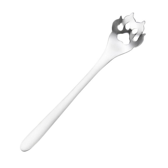 Vacemry Under $5 Stainless Steel Coffee Spoon, Cute Dog Paw Design Stirring Utensil, Hollowed Mug Stirrer for Tea Hot Chocolate, Kitchen Bar Accessories, Durable Dishwasher Safe Drink Mixer