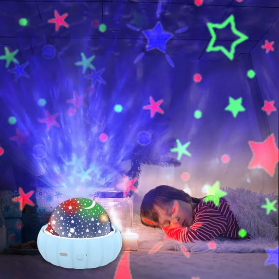 Vacemry Under $5 Star Projector Night Light for Bedroom, Galaxy Laser Light Projector with Remote Control, Color Changing Room Decor for Atmosphere, Kids Adult Bedroom Atmosphere Lamp with Timer