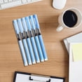 thumbnail image 1 of Vacemry Under $5 Straight Liquid Ballpoint Pen, 0.5mm Fast Drying Black Ink Pen, High Capacity Waterproof Sign Pen for Student Exam, Macaroon Color Office Writing Instrument, 1 of 5
