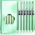 thumbnail image 1 of Vacemry Under $5 Straight Liquid Ballpoint Pen, 0.5mm Fast Drying Black Ink Pen, High Capacity Waterproof Sign Pen for Student Exam, Macaroon Color Office Writing Instrument, 1 of 6
