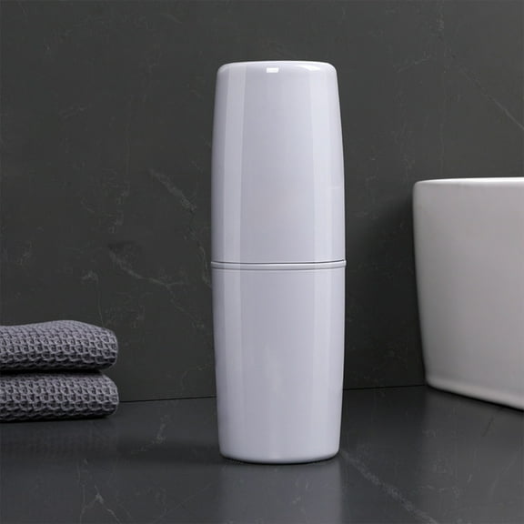 Vacemry Under $5 Travel Toiletries Kit, 4 Piece Portable Shampoo Lotion Bottle Set, Leak Proof Toiletry Containers with Toothbrush Holder, Compact Travel Bottle Organizer