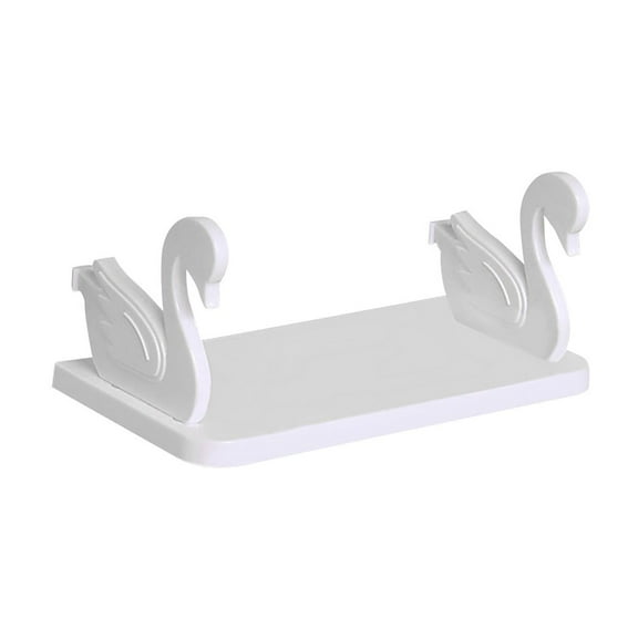 Vacemry Under $5 Wall Mount Storage Organizer, No Drill Installation Shelf Unit, Bathroom Kitchen Storage Solution, Space Saving Home Organization System