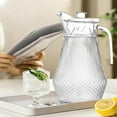 thumbnail image 1 of Vacemry Under $5 Water Pitcher, Plastic Beverage Dispenser with Duckbill Spout, 1.5L Large Capacity Jug for Iced Tea, Juice, Lemonade, Crystal Clear Pitcher for Refrigerator, Parties, Outdoor Picnic, 1 of 6
