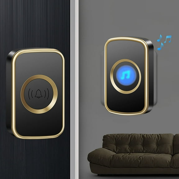 Vacemry Under $5 Wireless Doorbell System, Long Range Remote Chime, 60 Melody Options Volume Control, Easy Installation Home Security, Weather Resistant Entry Notification