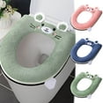 thumbnail image 1 of Vacemry Under $5 Zippered Toilet Seat Cover, Waterproof Flannel Toilet Lid Cushion, Soft Bathroom Commode Pad, Elastic Toilet Seat Protector, Warm Toilet Cover for Home, 1 of 9