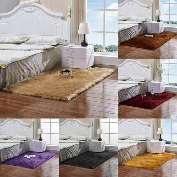 Vacemry 6Pcs Home Carpet, Soft and Warm Home Carpet, Decorative Floor Mat for Bedroom, Living Room, and Office, Non-Slip Backing for Safety on Tile, Wood, and Laminate Floors