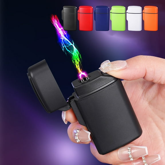 Vacemry 6Pcs Type C Lighter, Type-C Rechargeable Electronic Lighter, Windproof Double Arc Plasma Igniter, Thin Pocket Lighter for Cigarettes, Camping, Emergency, Fast Charging