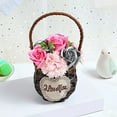 thumbnail image 1 of Vacemry Artificial Flower Arrangement, Fake Plants Basket with Handles for Farmhouse Decor, Silk Flower Centerpiece for Wedding and Home, Ready-Made Floral Display for Table, 1 of 2