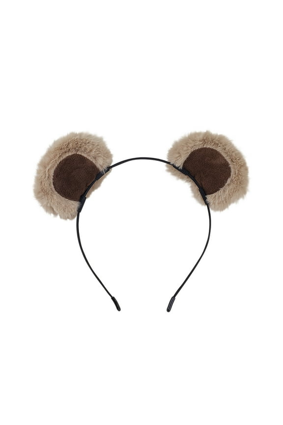 Bear Headband, Velvet Plush Bear Ear Headband for Women, Cute Hair Accessory for Face Wash, Christmas Party Hair Band, Adjustable and Comfortable Fit, Fashionable and Fun Headpiece