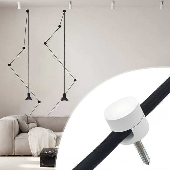 Vacemry Cable Anchor, Aluminum Cord Organizer Clips with Strong Adhesive, Desk Cable Management for Home Office, Prevents Tangles, Easy Install, Sleek Design