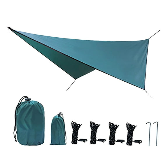 Vacemry Camping Sun Shade, Outdoor Multifunctional Canopy for Picnic and Hiking, Waterproof Sunscreen Tarp for Beach, Portable Shade Shelter with Wind Ropes