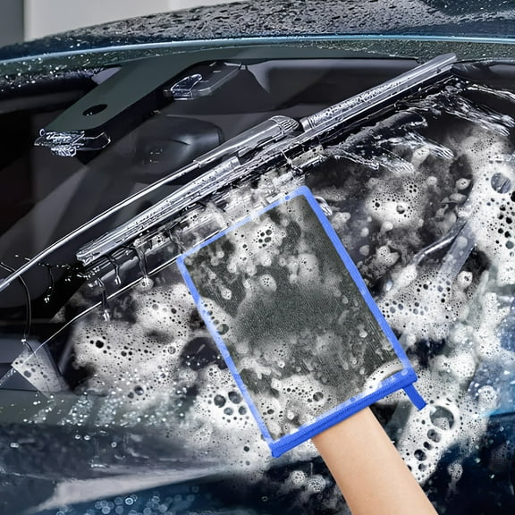 Vacemry Car Wash Mitt, Volcanic Mud Glove for Car Paint Cleaning, Removing Oxidation Iron Powder from Vehicle, Reusable Wash Mitt for Detailing, Easy Use Grinding Cloth for Auto Care,