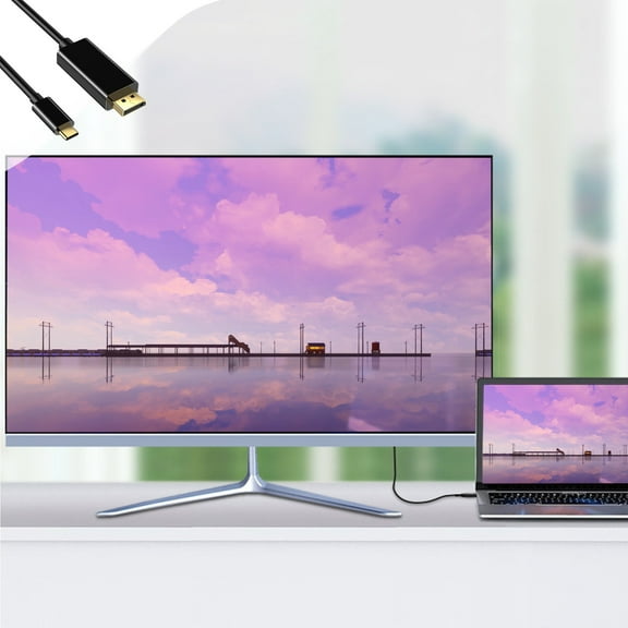 Vacemry Connection Adapter Cable Cable, USB C To DisplayPort Cable .8m 4K 60Hz Adapter Cord for Laptop PC Phone To Monitor TV Projector, High Speed Data Sync Charging Video Transmission