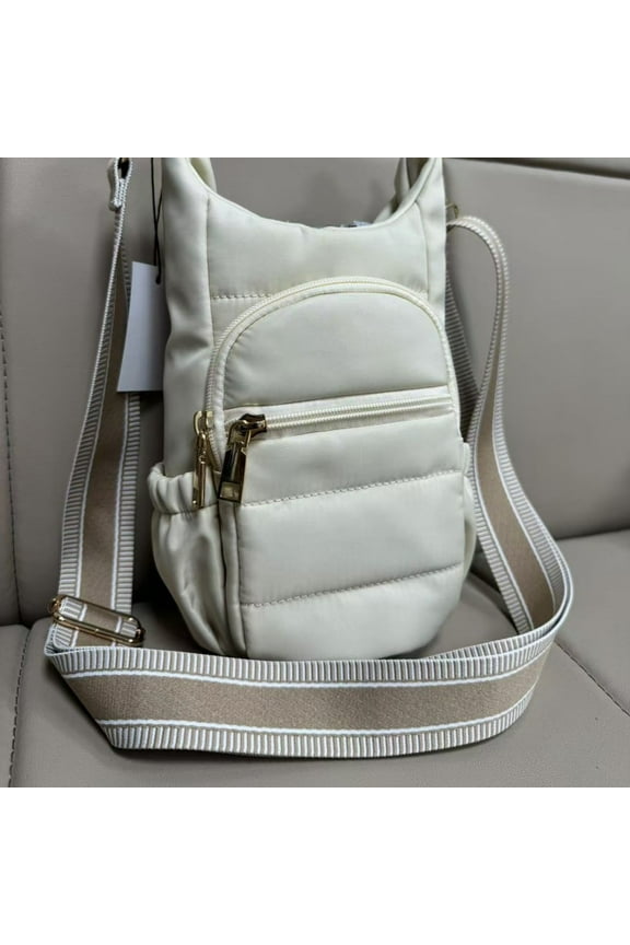 Crossbody Water Bottle BagCrossbody Sling Bag with Water Bottle Pocket, Small Phone Crossbody Bag for Women, Adjustable Strap Chest Bag for Hiking Running, Lightweight Travel Sling Pack