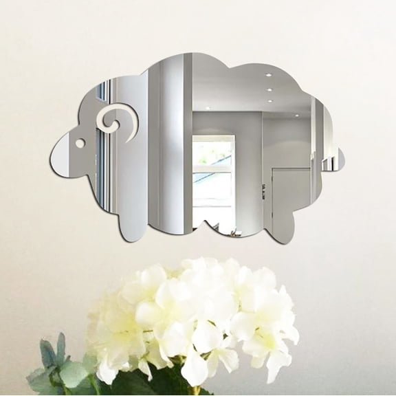 Vacemry Decorative Mirror Panels, Acrylic Reflective Wall Stickers Set, Self Adhesive Home Decor for Living Room Bedroom, Modern Camera Props, Easy Installation Design