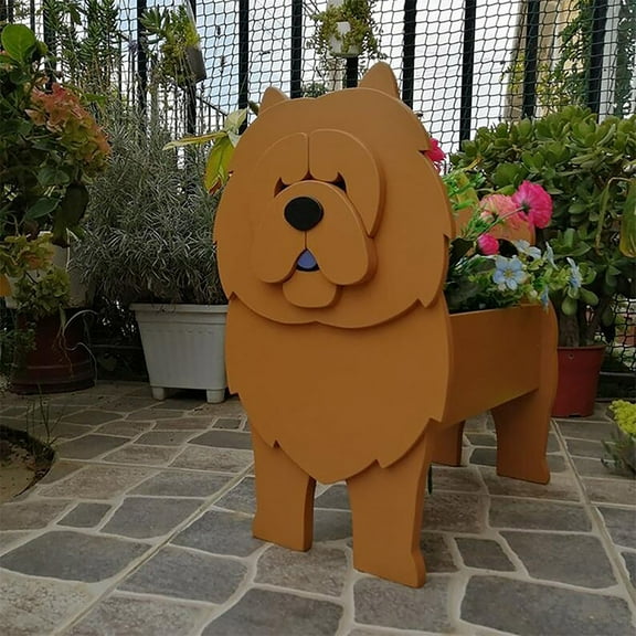 Vacemry Dog Shaped Planter, Cute Dog Flower Pot for Succulents, Outdoor Garden Decor, Detachable Design, Drainage Holes, Durable PVC Material, Unique Home Decor Gift