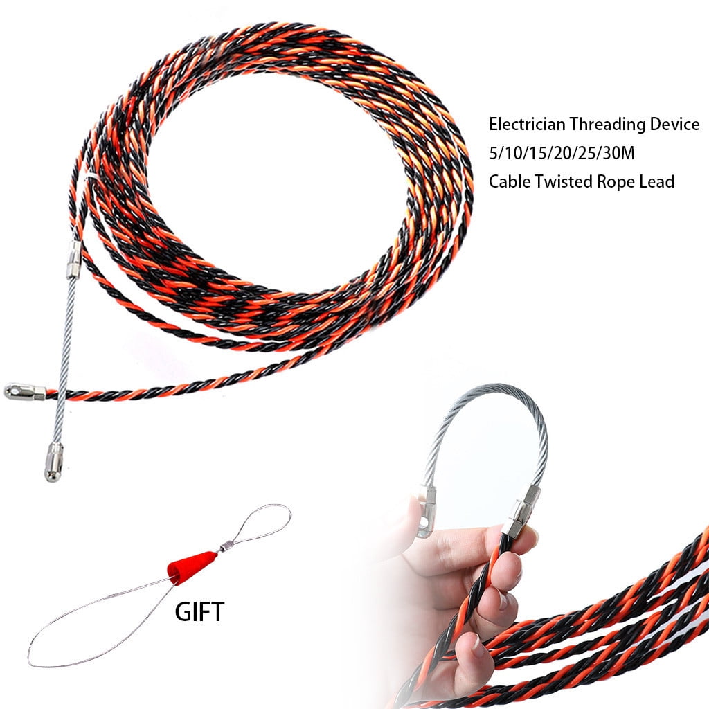 electricians fish tape reel 100 FT for Electric or Wire Puller Men Gift It ensures a secure grip on the fishtape wire puller while guiding or pulling 100-Foot Fish Tape Reel Pull