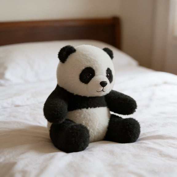 Vacemry Emotional Healing Plush Panda Doll, Cute Cartoon Stuffed Animal with Soft Plush, Adorable Panda Ornament for Home Decor Desktop Bedroom Living Room Shelf Display