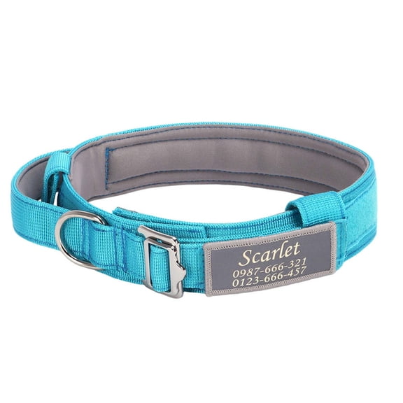 Vacemry Engraved Pet Collar, Customizable Dog Collar with Personalized Engraving, Adjustable Nylon Strap for Medium Dogs, Secure Buckle Collar for Pets