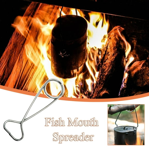 Vacemry Fish Mouth SpreaderStainless Steel Multi-Purpose Tool for Fishing and Camping, Opens Fish Mouth for Hook Removal, Can be Used as Pot Hanger, Kettle Hook, Compact and Easy to Carry